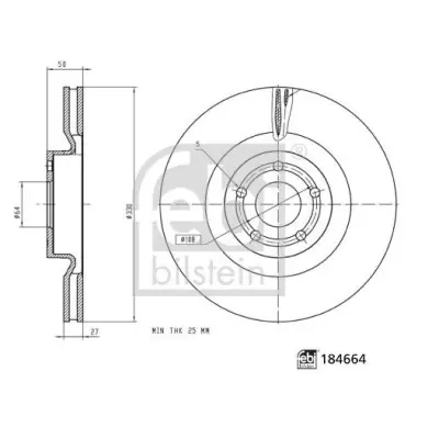 Descuento Disco de freno FEBI BILSTEIN 184664